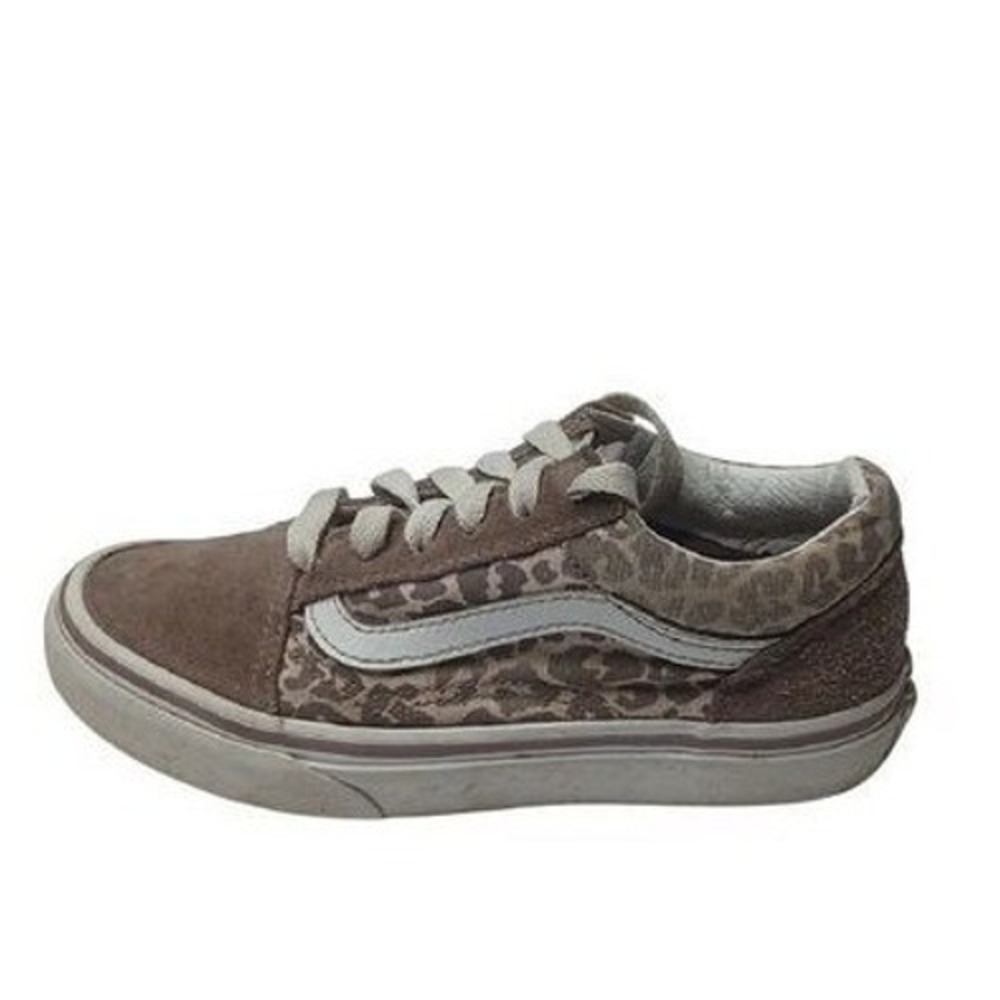 Vans Kids Old Skool Leopard Accent Sneakers - Taupe